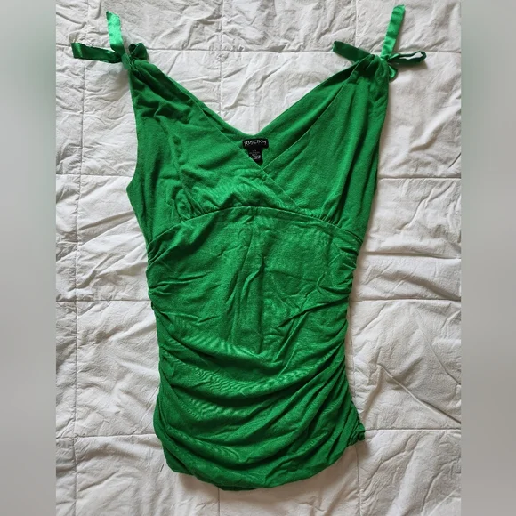 Green Vee Neck Tank Top - Picture 1 of 2